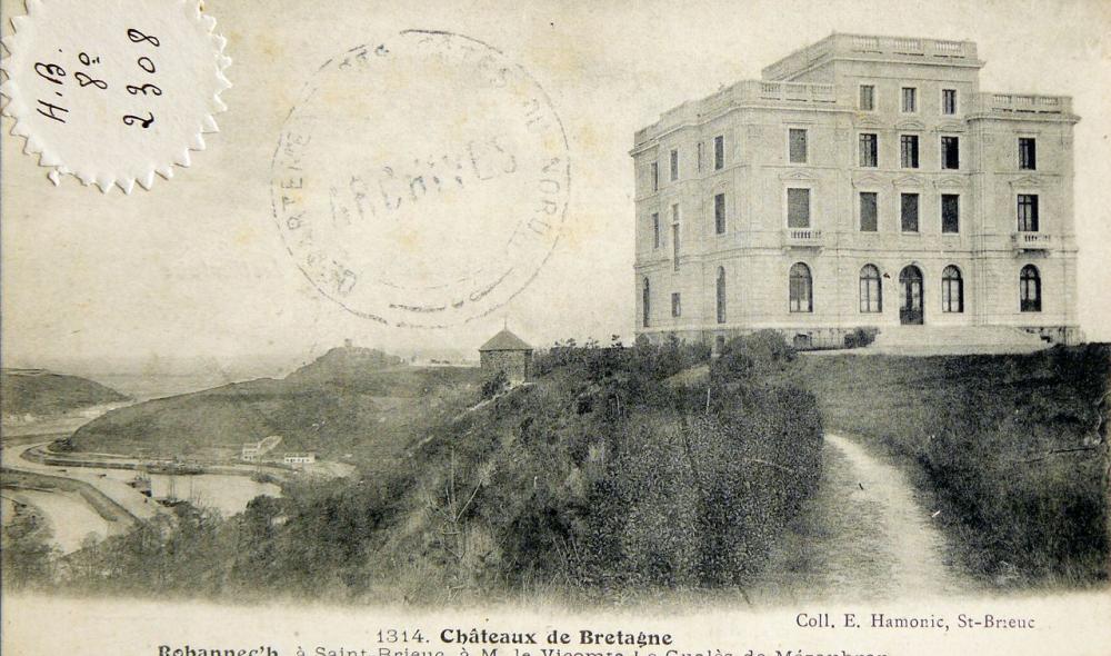 Carte postale de la villa Rohannec'h et du port du Légué au début du XXe siècle © Archives départementales des Côtes d'Armor, 10 16 Fi4815