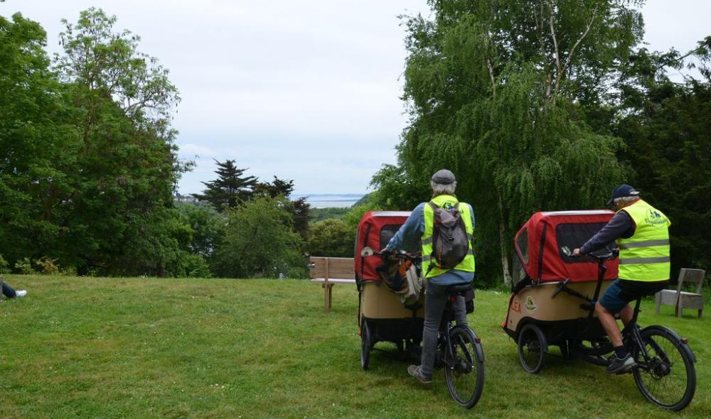 Dans le parc de Rohannec'h, les triporteurs de l'association à Vélo sans âge